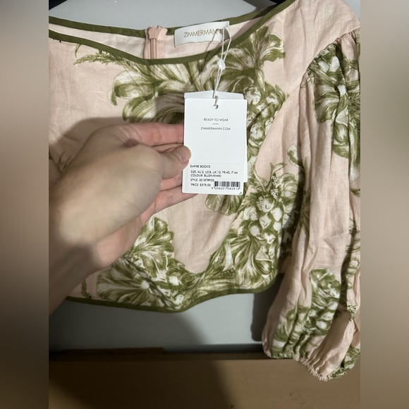 ZIMMERMANN - empire bodice printed blouse size US 8 - Picture 6 of 10